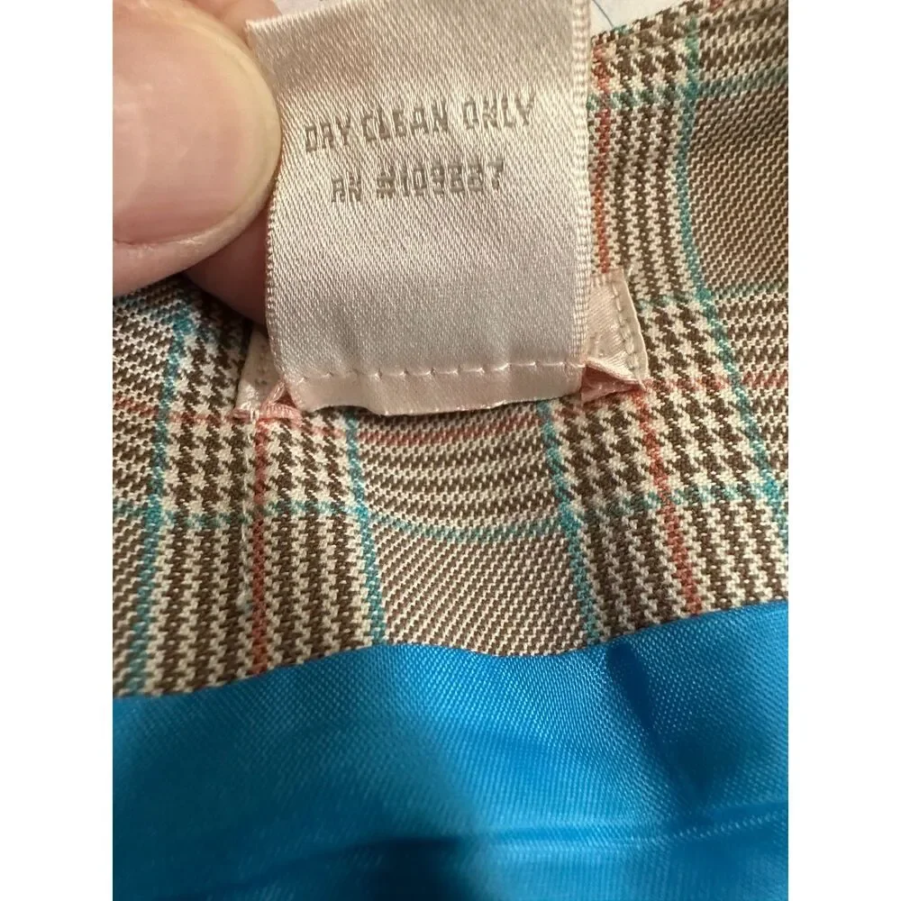 Lucca Blu Women's Herringbone Tweed Jacket/Skirt Set Lace Applique Size 4 Lined - Picture 10 of 11